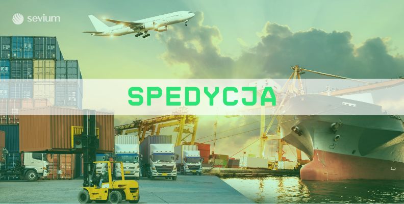Spedycja Spedycja krajowa i międzynarodowa – zdjęcie symbolizujące kompleksowy transport morski, lotniczy i kontenerowy realizowany przez SEVIUM.